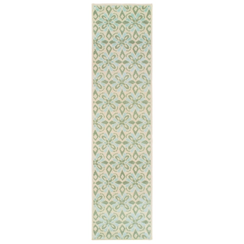 Vista Home Perryville Floral Panel Mixed Pile Indoor/ Outdoor Area Rug