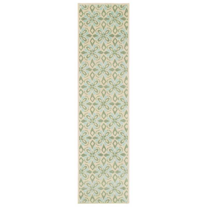 Vista Home Perryville Floral Panel Mixed Pile Indoor/ Outdoor Area Rug