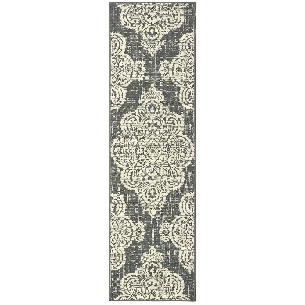 Style Haven Marianna Center Medallion Loop Pile Indoor Outdoor Rug