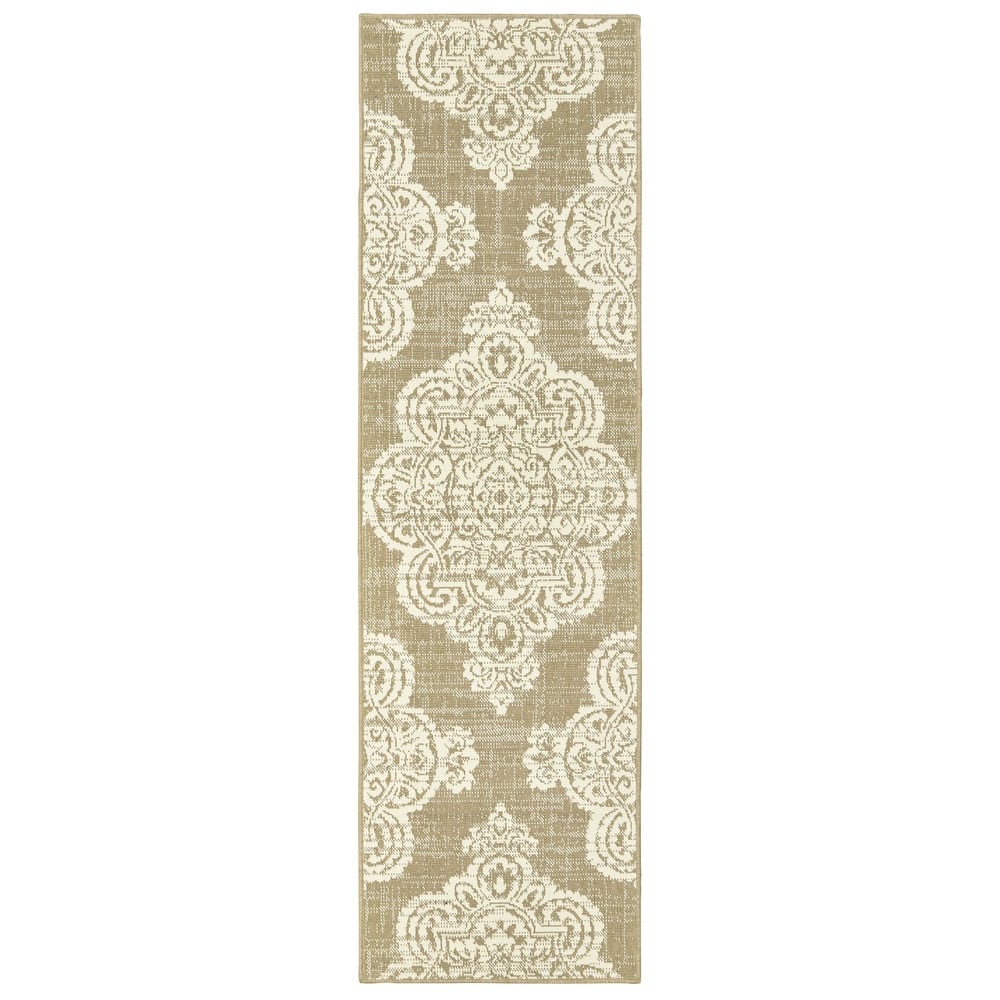 Style Haven Marianna Center Medallion Loop Pile Indoor Outdoor Rug