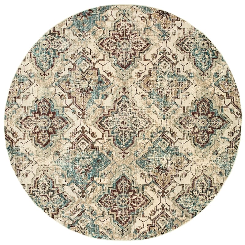 Style Haven Emberly Antiqued All-over Medallions Area Rug