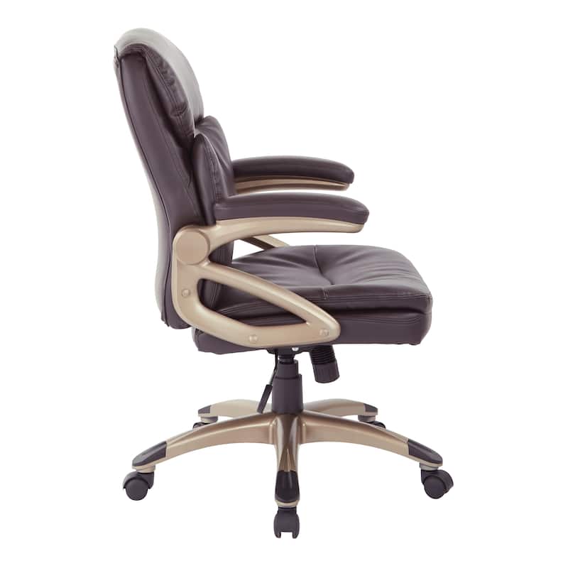 Excutive Low Back Espresso Bonded Leather Chair - Espresso