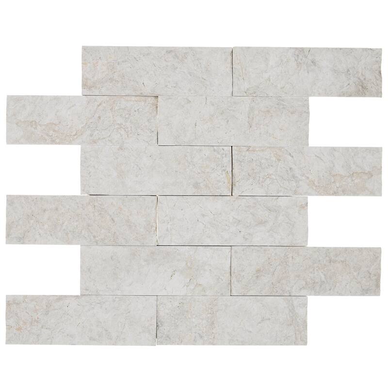 Natural Stone Marble 1XRandom Mosaic Carrara White - 12 x 12.75