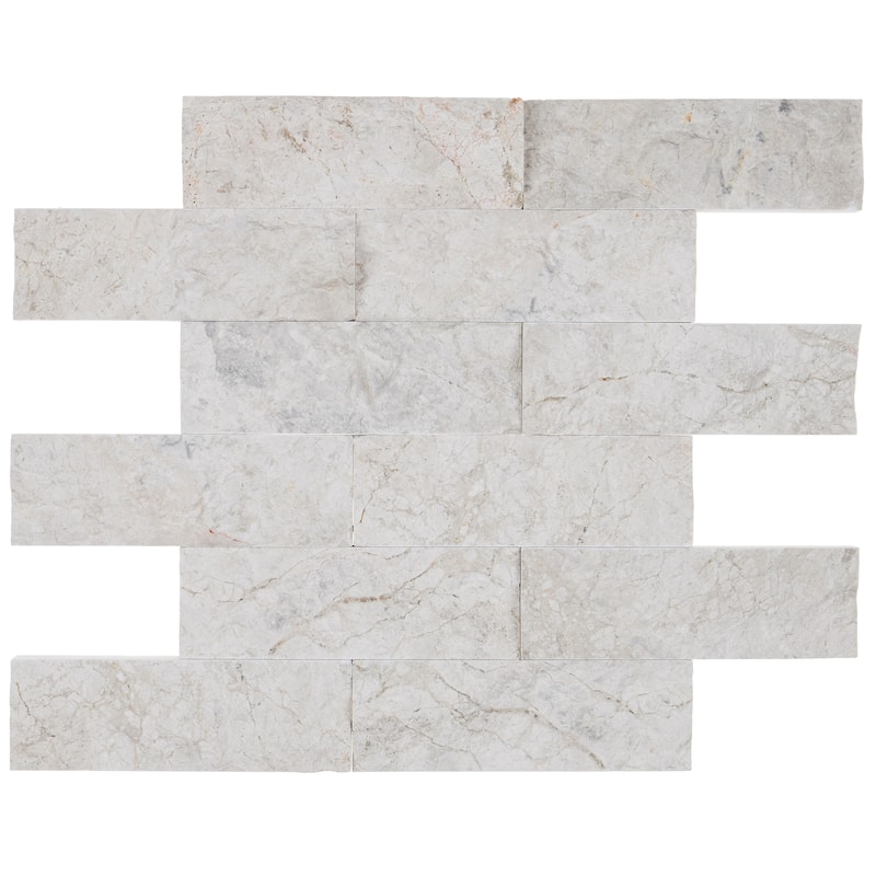 Natural Stone Marble 1XRandom Mosaic Carrara White - 12 x 12.75