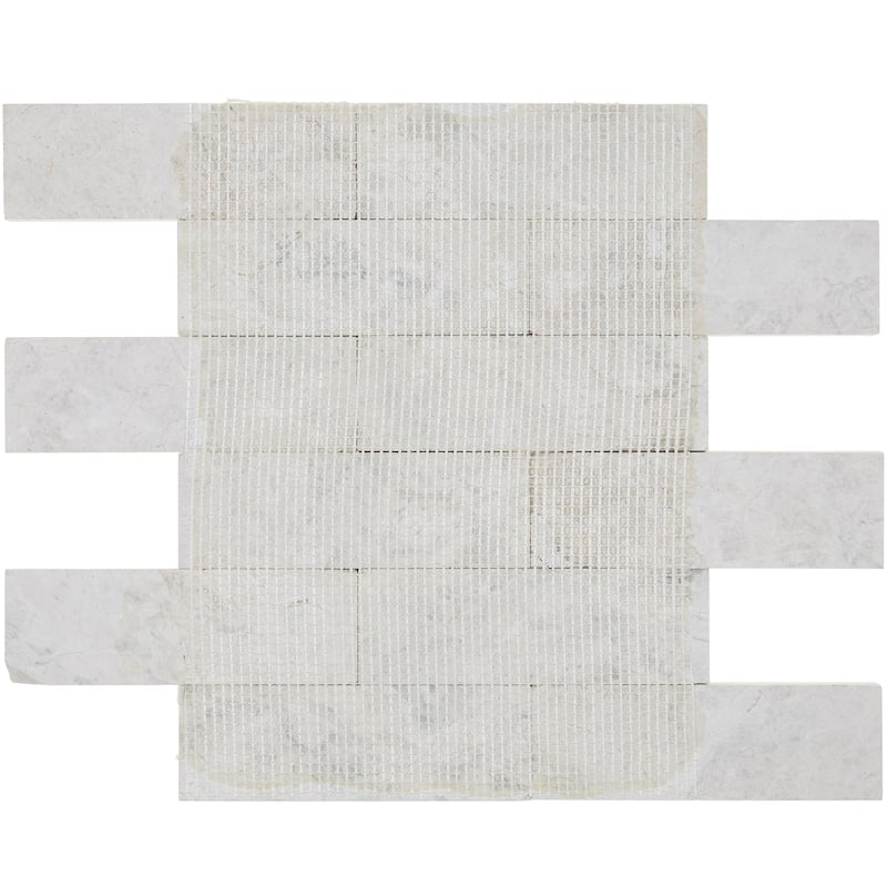 Natural Stone Marble 1XRandom Mosaic Carrara White - 12 x 12.75