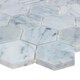 preview thumbnail 3 of 6, Natural Stone Marble 6" HEX Mosaic Marble Black and White - 11.75 x 14.5
