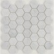 preview thumbnail 6 of 6, Natural Stone Marble 6" HEX Mosaic Marble Black and White - 11.75 x 14.5
