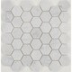 preview thumbnail 5 of 6, Natural Stone Marble 6" HEX Mosaic Marble Black and White - 11.75 x 14.5