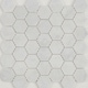 preview thumbnail 7 of 6, Natural Stone Marble 6" HEX Mosaic Marble Black and White - 11.75 x 14.5