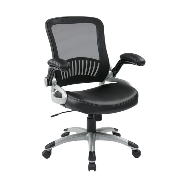 work smart ventilated polyester manager chair