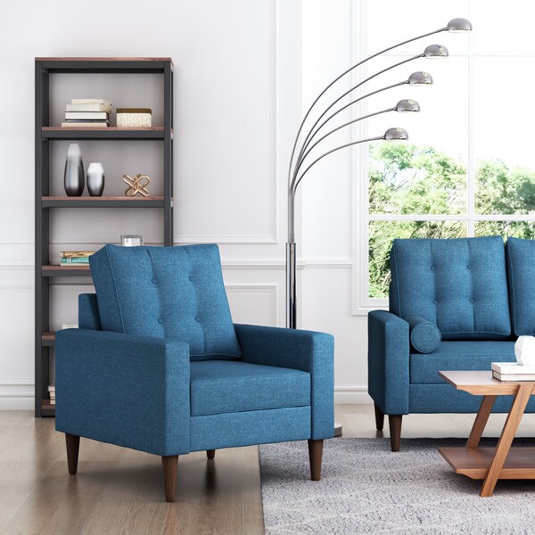 Blue mid century discount armchair