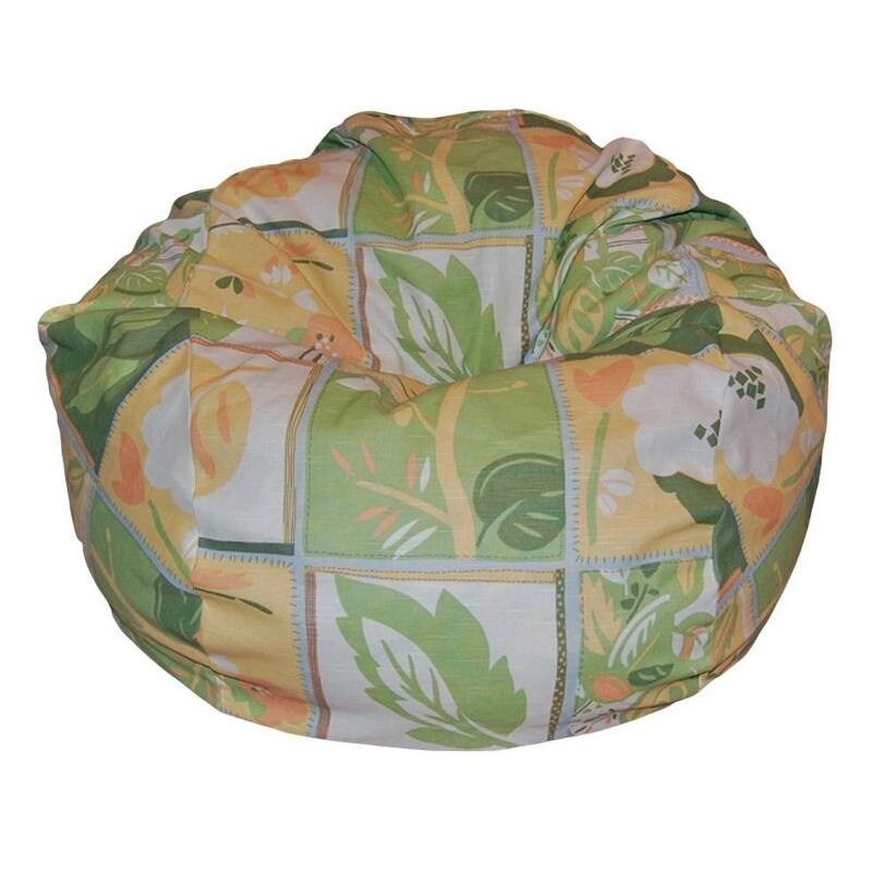 Ahh! Products - 36 Inch Wide Washable Bean Bag Chair - Cheerful Yellow Cotton