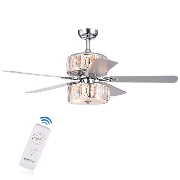 Shop Spera 5 Blade 52 Inch Chrome Lighted Ceiling Fans With