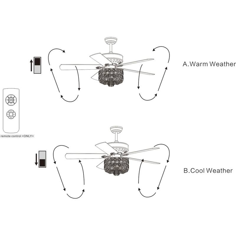Silver Orchid Lang 52-inch 5-blade Chrome Lighted Ceiling Fan