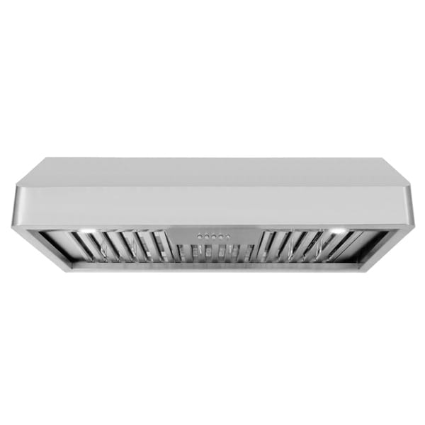 Cosmo 36 in. Ducted Under Cabinet Range Hood in Stainless Steel with Push Button Controls, LED Lighting and Permanent Filters