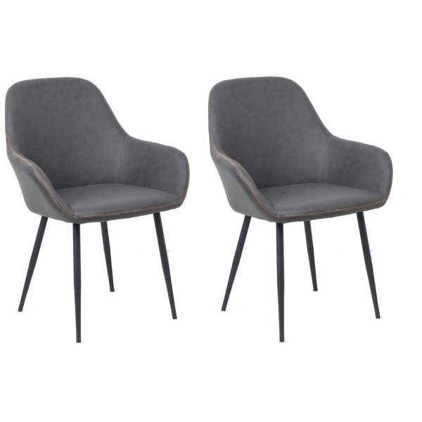 Bucket Style Upholstered Dining Chairs Set Of 2 Pack Dark Bucket Style Upholstered Dining Chairs Set Of 2 Pack Dark Grey