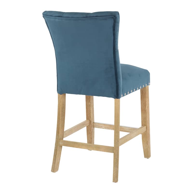 INSPIRED by Bassett Preston 24" Counter Stool with Silver NH, 2-Pack