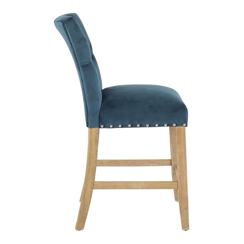 INSPIRED by Bassett Preston 24" Counter Stool with Silver NH, 2-Pack