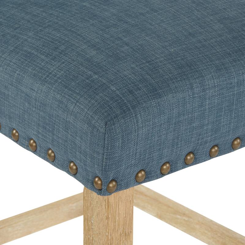 INSPIRED by Bassett Preston 24" Counter Stool with Silver NH, 2-Pack