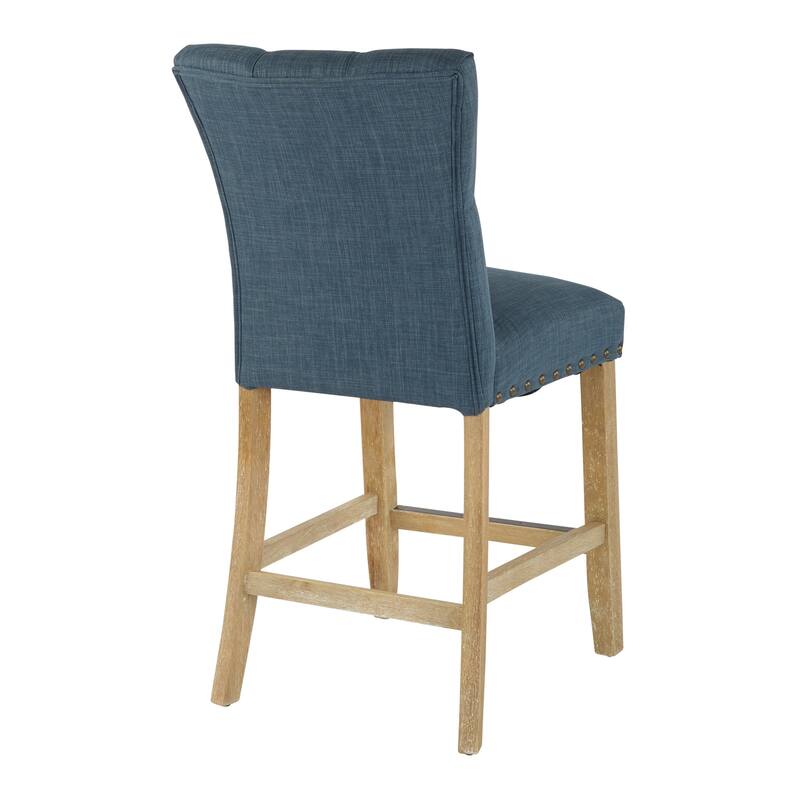 INSPIRED by Bassett Preston 24" Counter Stool with Silver NH, 2-Pack