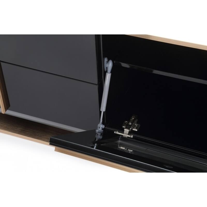 Nova Domus Cartier Modern Black & Brushed Bronze TV Stand