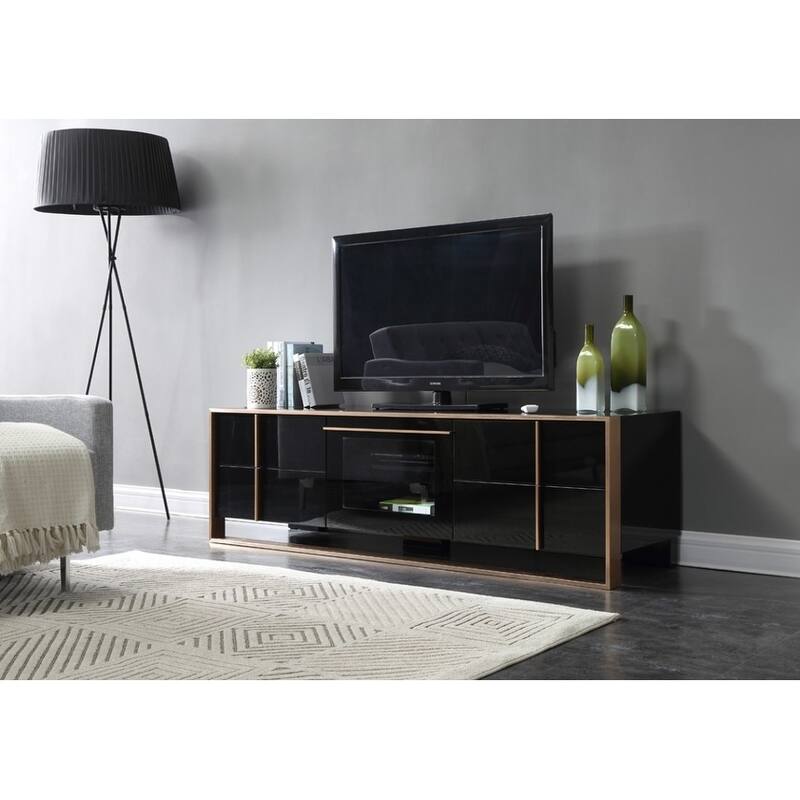 Nova Domus Cartier Modern Black & Brushed Bronze TV Stand
