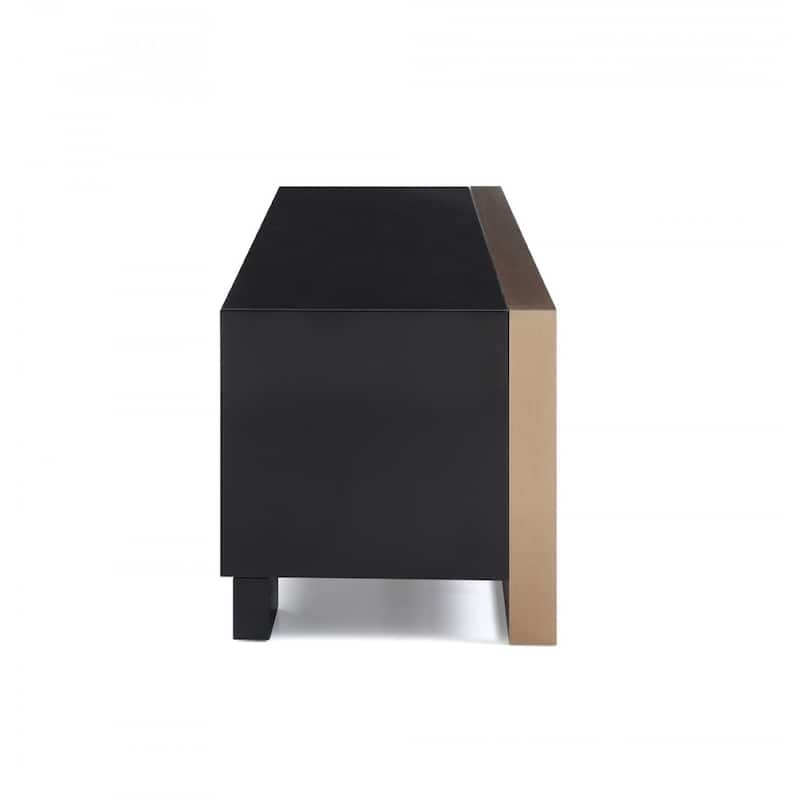 Nova Domus Cartier Modern Black & Brushed Bronze TV Stand