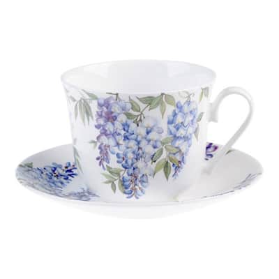 Roy Kirkham Breakfast Cups & Saucers - Wisteria (Set of 2)