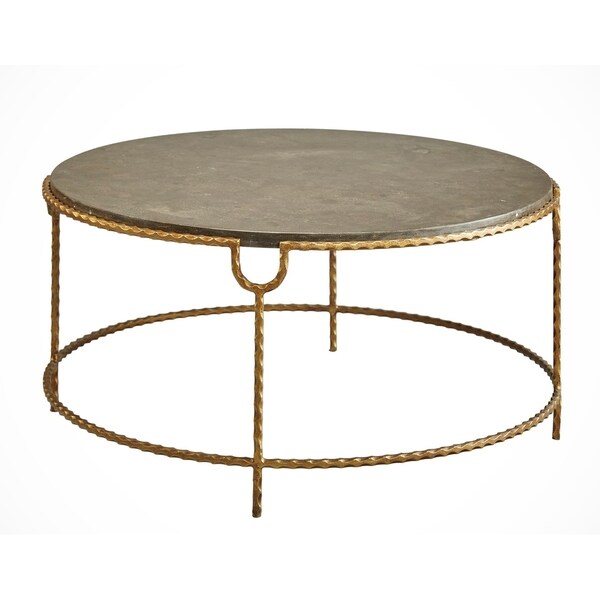 Shop Cateline Iron and Stone Coffee Table - Free Shipping Today ...