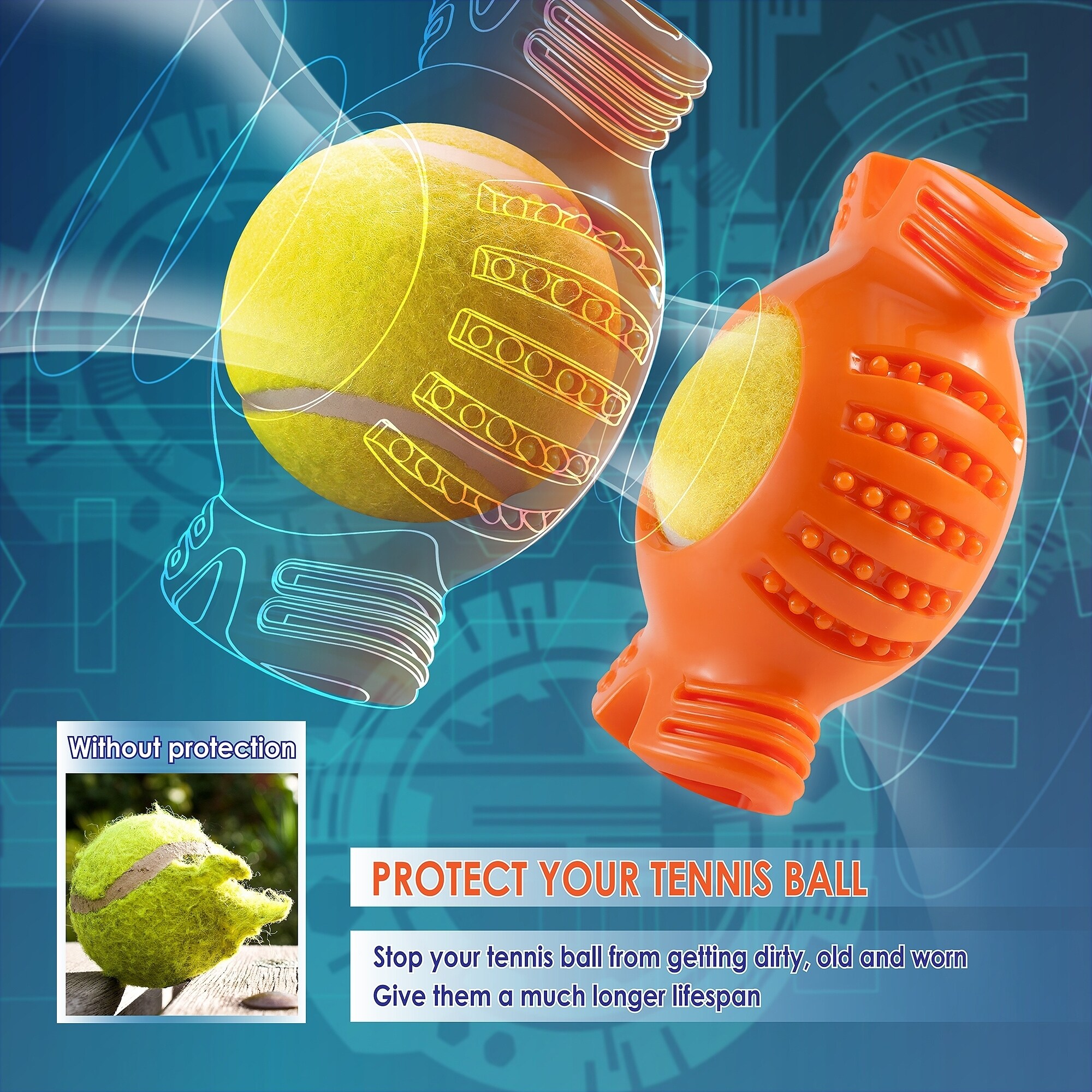 tennis ball bone dog toy