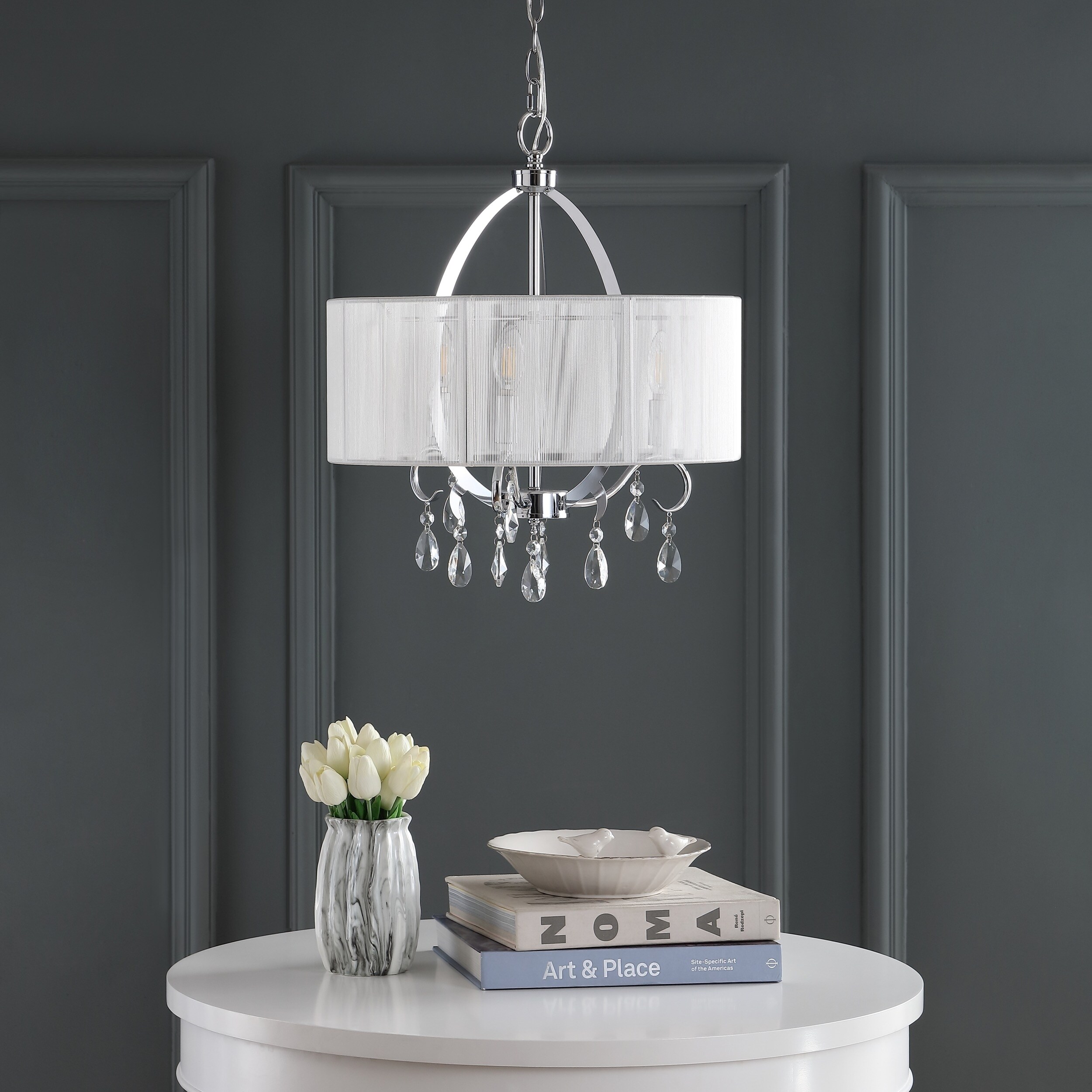 Safavieh Lighting Vienna Adjustable 3-light Chrome Chandelier - Chandeliers For Bedrooms by Overstock.com