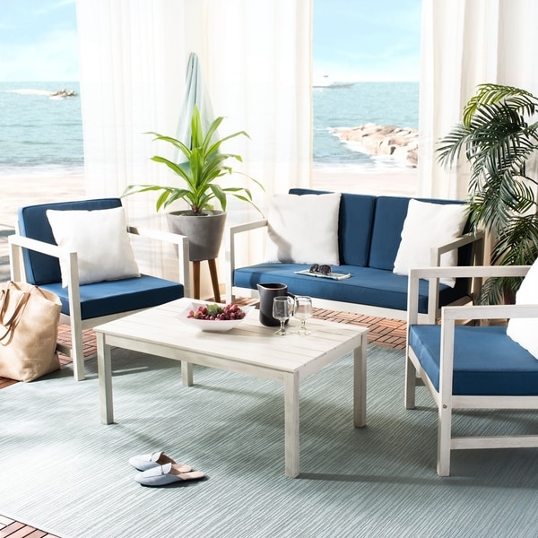 Shop Safavieh Outdoor Living Montez 4 Piece Set- White ... Shop Safavieh Outdoor Living Montez 4 Piece Set- White ... on Safavieh Outdoor Living Montez 4 Piece Set id=84184