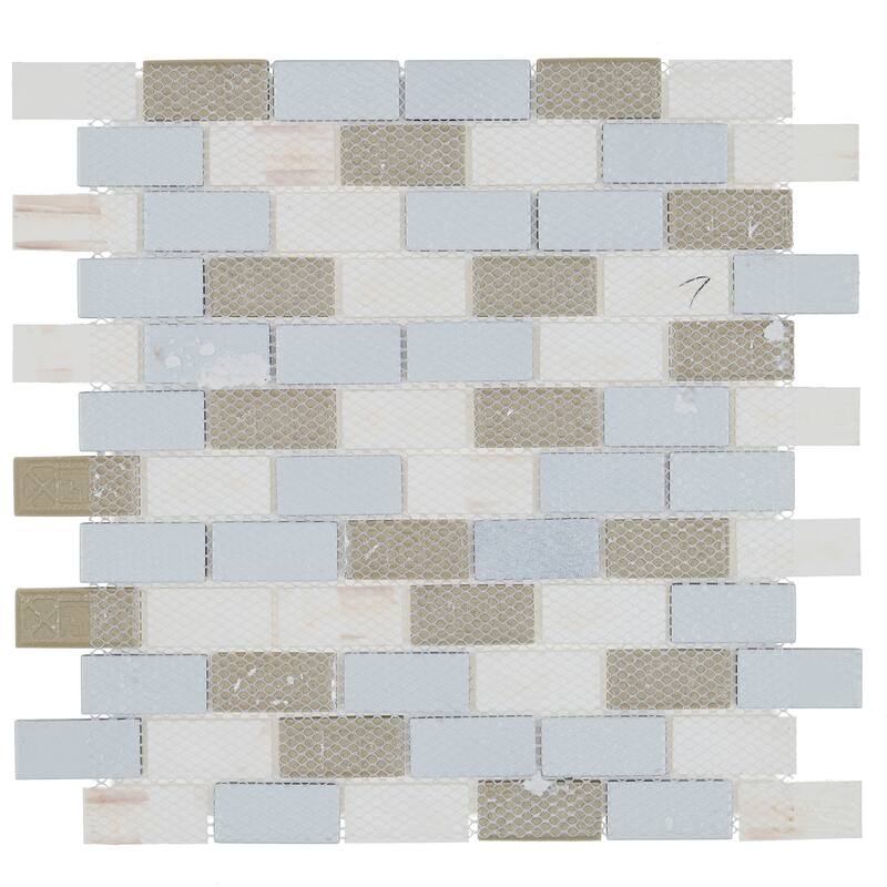 Daltile Crystal Shores 2'' x 1'' Brick-Joint Mosaic Tile (10 PCS Per Carton) (9.70 SQFT Per Carton)