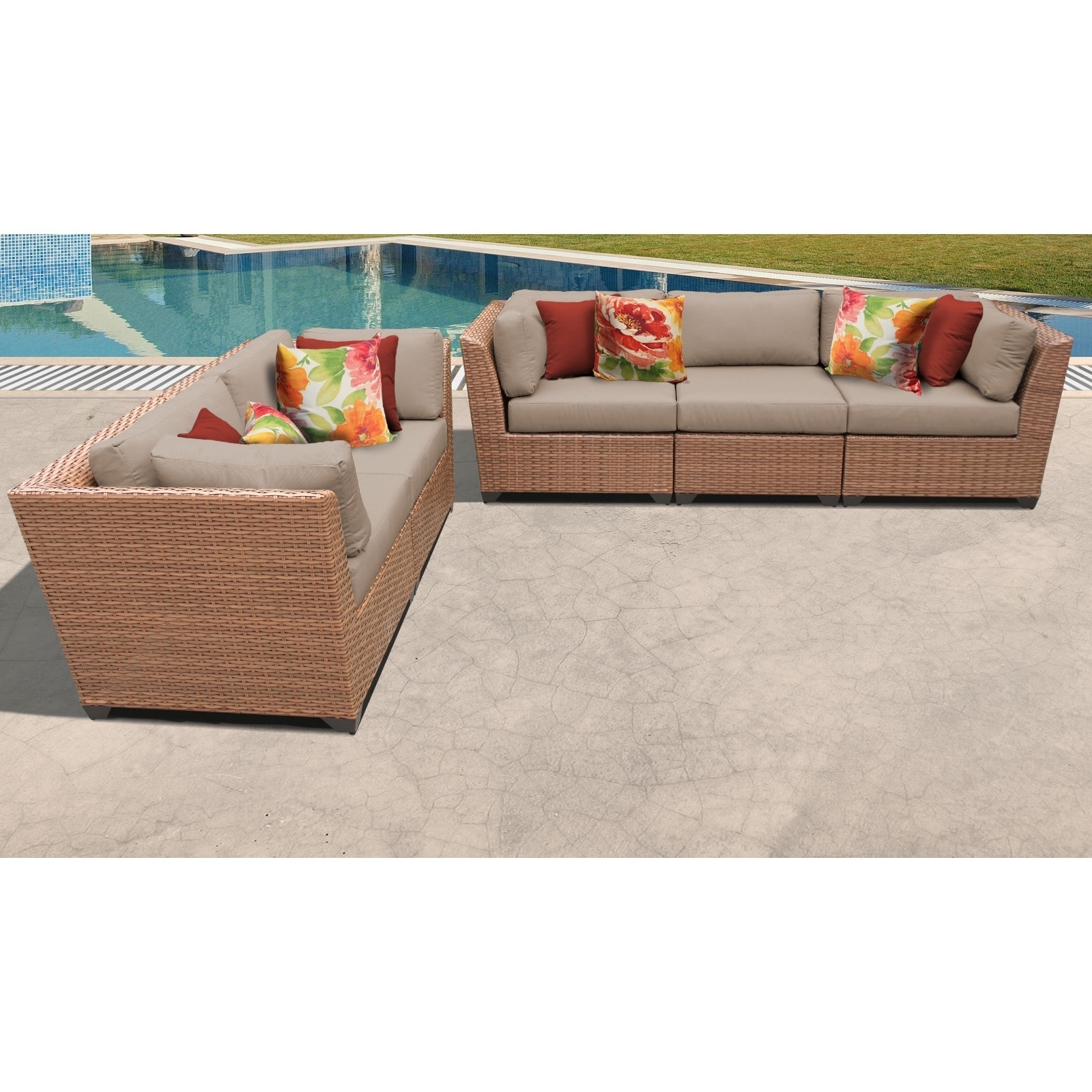 Shop Laguna 5 Piece Outdoor Wicker Patio Furniture Set 05a Free