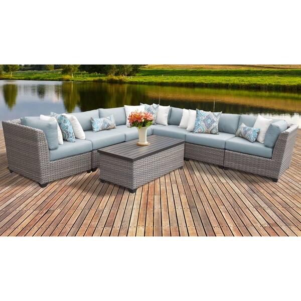 Florence 8 Piece Outdoor Wicker Patio Furniture Set 08a Bed Bath