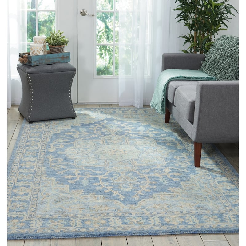 Nourison Jazmine Hand-Tufted Vintage Medallion Area Rug