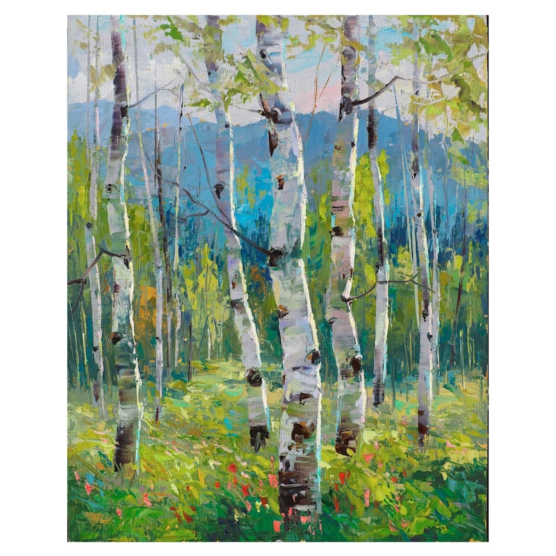 Masterpiece Art Gallery Spring Greens Forest By Dean Bradshaw Canvas Art Print