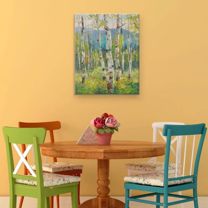 Masterpiece Art Gallery Spring Greens Forest By Dean Bradshaw Canvas Art Print