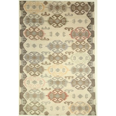 Modern Hand-Knotted Rug - 5'11" x 9'