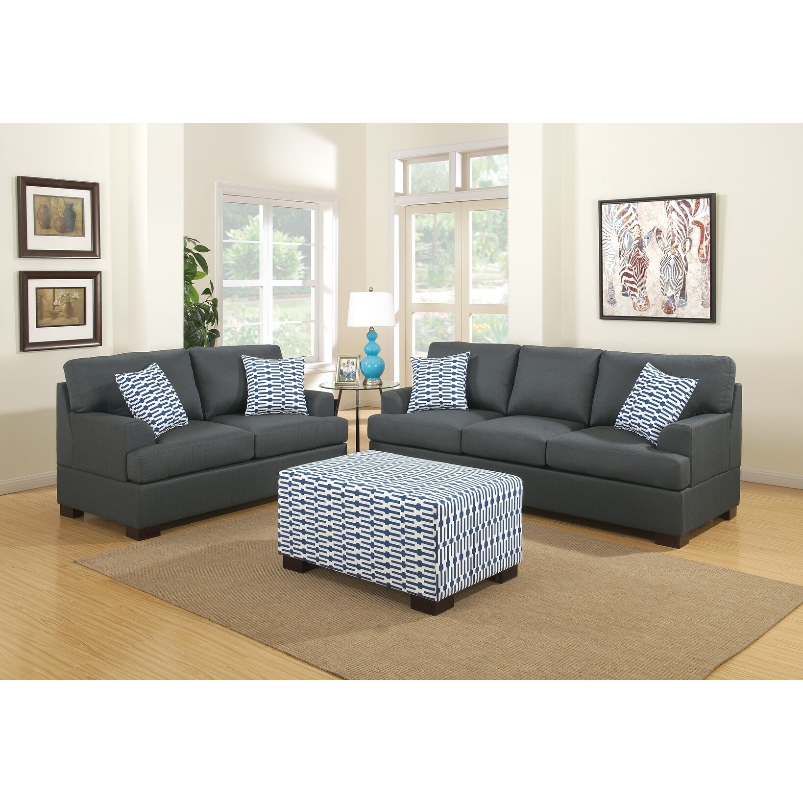 Shop Martina 3 Piece Sofa And Loveseat Combo Free Shipping Today