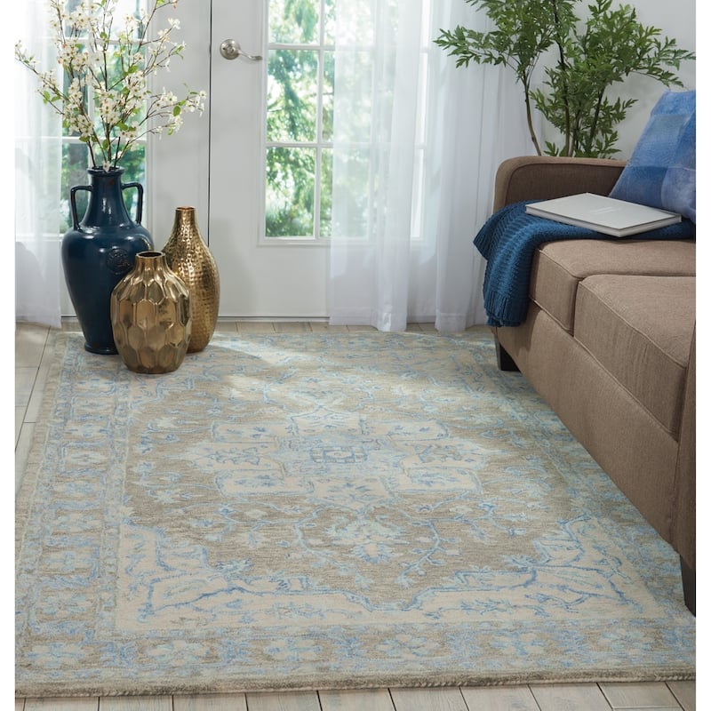 Nourison Jazmine Hand-Tufted Vintage Medallion Area Rug
