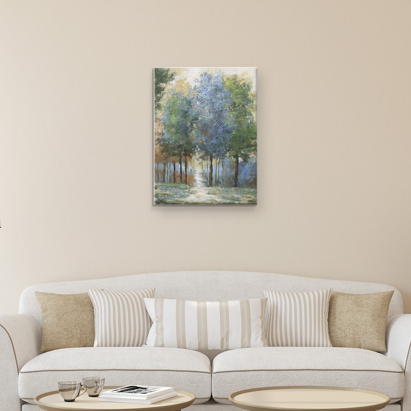 Masterpiece Art Gallery Afternoon Light Colorful Forest By Nan Canvas Art Print