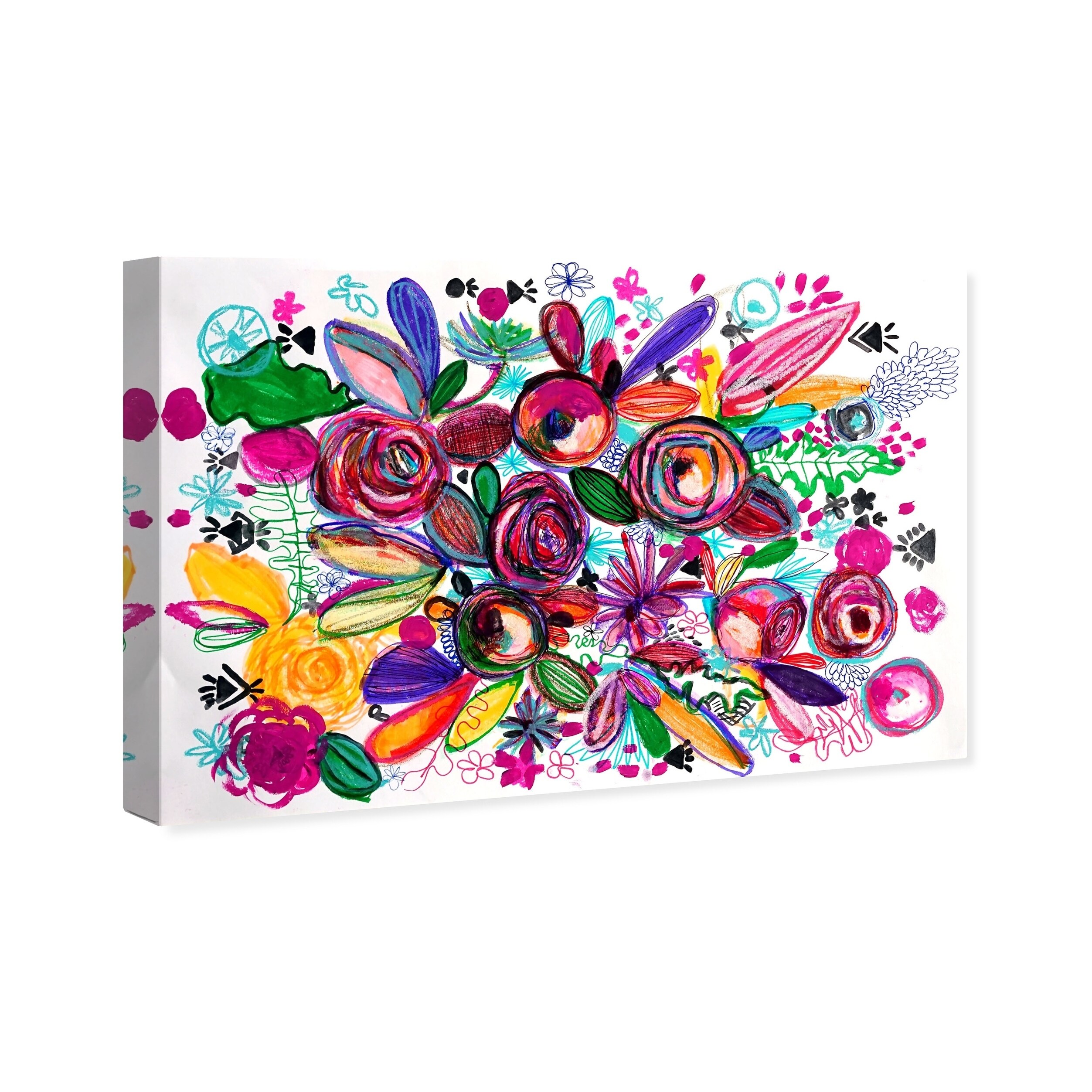 Oliver Gal 'Happiness Garden' Abstract Wall Art Canvas Print