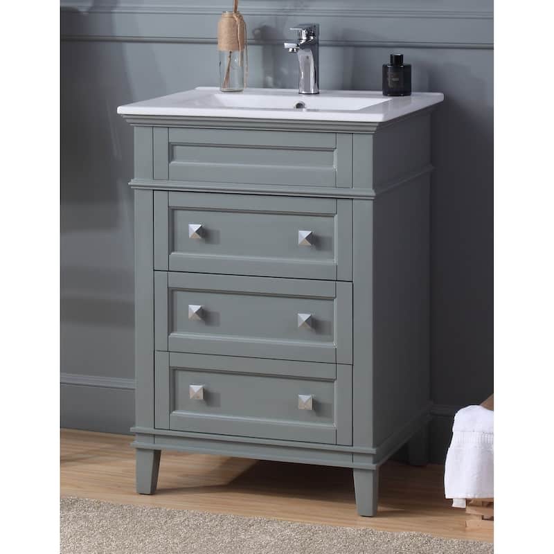 24" Tennant Brand Felix Modern Gray Sink Bathroom Vanity
