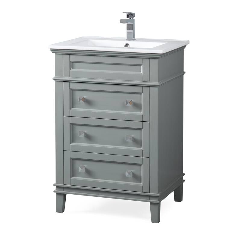 24" Tennant Brand Felix Modern Gray Sink Bathroom Vanity