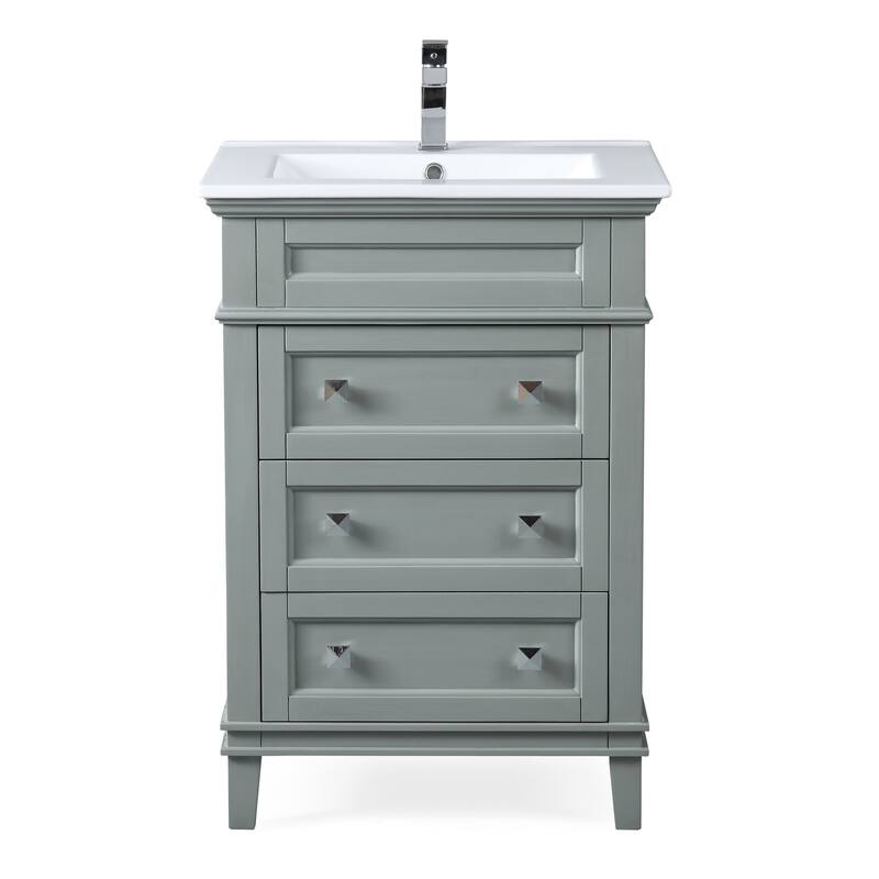 24" Tennant Brand Felix Modern Gray Sink Bathroom Vanity