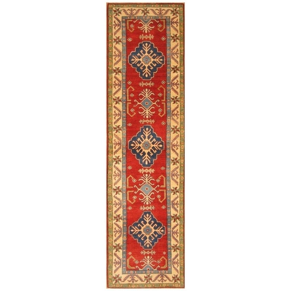 Handmade Kazak Wool Runner (Afghanistan) - 2'8 x 9'8