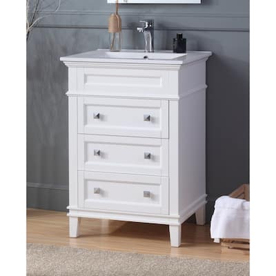 24" Tennant Brand Felix Modern White Sink Bathroom Vanity