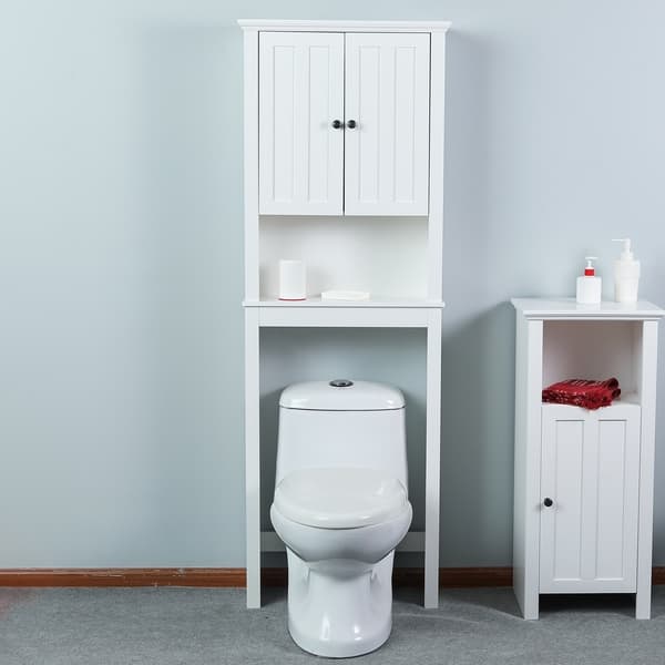 Shop Bathroom Over The Toilet Space Saver Cabinet In White