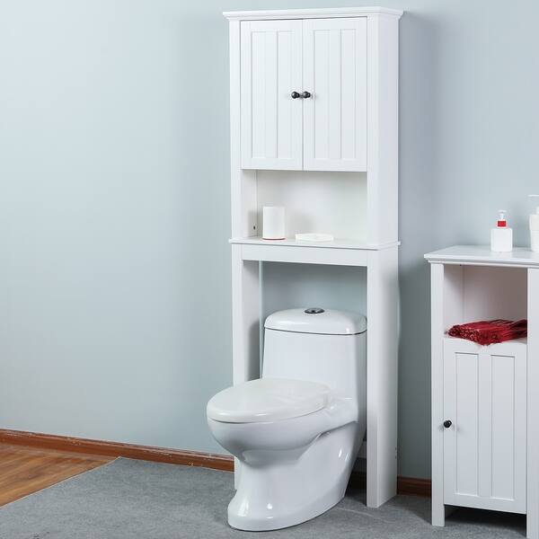 Shop Bathroom Over The Toilet Space Saver Cabinet In White On